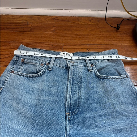 AGOLDE Ren High Rise Wide Leg Jeans Size 27 100% Organic Cotton Blue Denim Jean - Picture 6 of 9